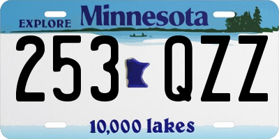 MN license plate 253QZZ