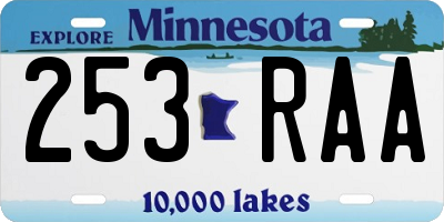 MN license plate 253RAA