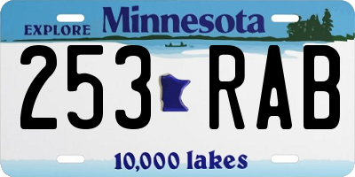 MN license plate 253RAB