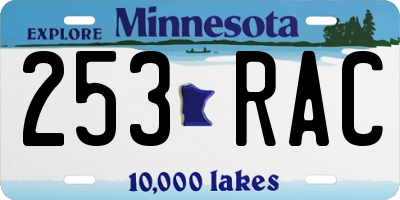 MN license plate 253RAC