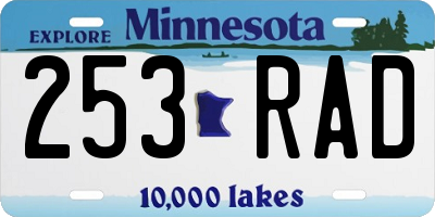 MN license plate 253RAD