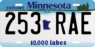 MN license plate 253RAE