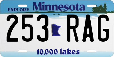 MN license plate 253RAG
