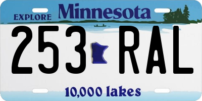 MN license plate 253RAL