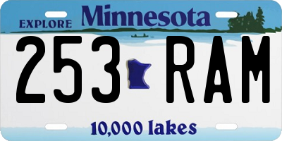 MN license plate 253RAM