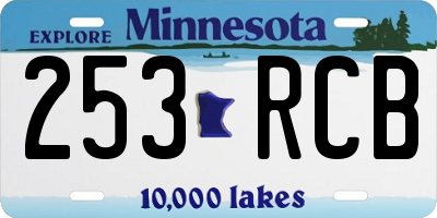 MN license plate 253RCB