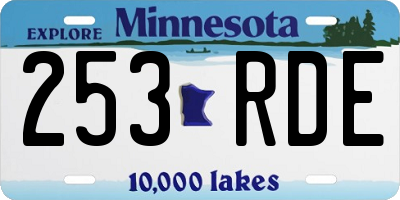 MN license plate 253RDE