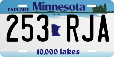 MN license plate 253RJA