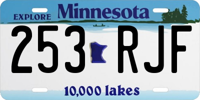 MN license plate 253RJF