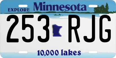 MN license plate 253RJG