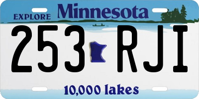 MN license plate 253RJI