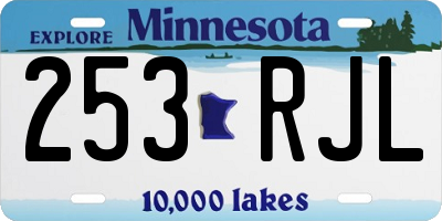 MN license plate 253RJL