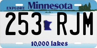 MN license plate 253RJM