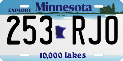 MN license plate 253RJO