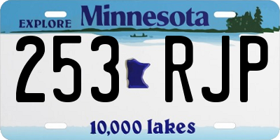 MN license plate 253RJP
