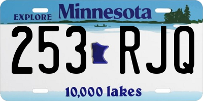 MN license plate 253RJQ