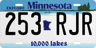 MN license plate 253RJR