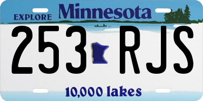 MN license plate 253RJS