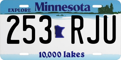 MN license plate 253RJU