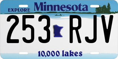 MN license plate 253RJV