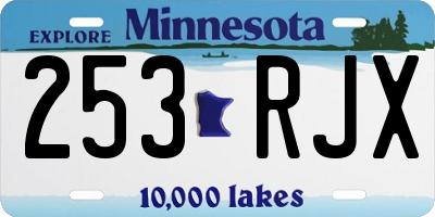 MN license plate 253RJX