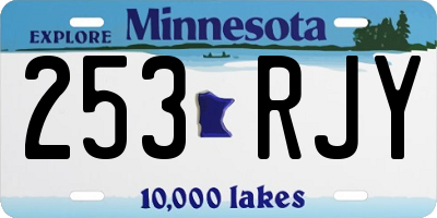 MN license plate 253RJY
