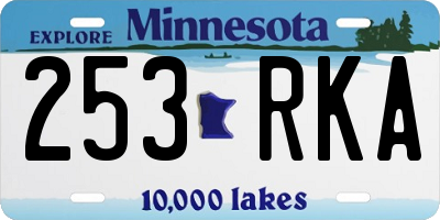 MN license plate 253RKA