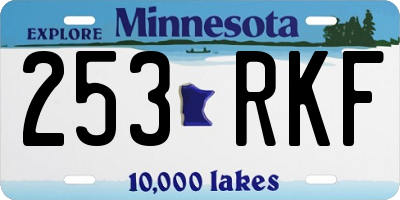 MN license plate 253RKF