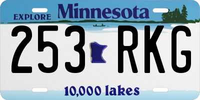 MN license plate 253RKG