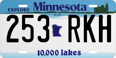 MN license plate 253RKH
