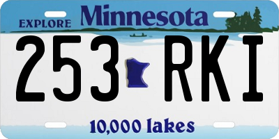 MN license plate 253RKI
