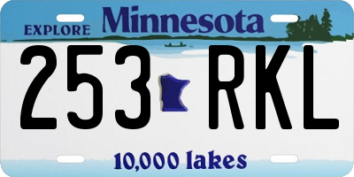 MN license plate 253RKL