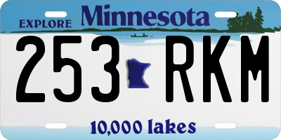 MN license plate 253RKM
