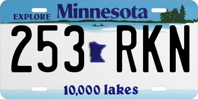 MN license plate 253RKN