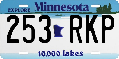 MN license plate 253RKP