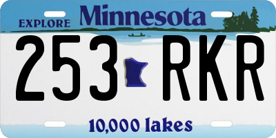 MN license plate 253RKR
