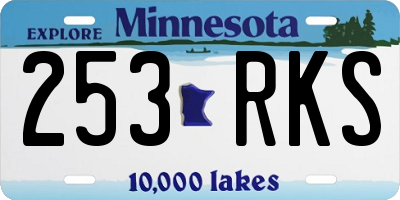 MN license plate 253RKS