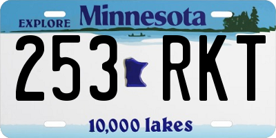 MN license plate 253RKT