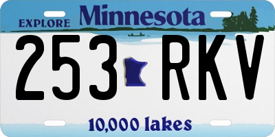 MN license plate 253RKV