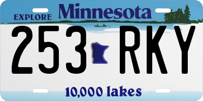 MN license plate 253RKY