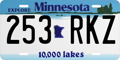 MN license plate 253RKZ