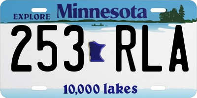 MN license plate 253RLA