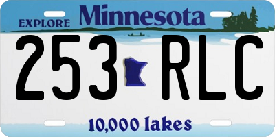 MN license plate 253RLC