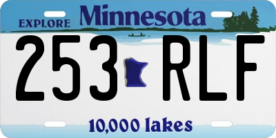 MN license plate 253RLF