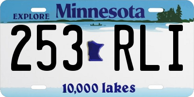 MN license plate 253RLI