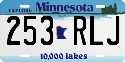 MN license plate 253RLJ