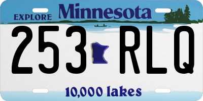MN license plate 253RLQ