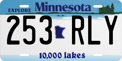 MN license plate 253RLY