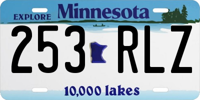 MN license plate 253RLZ