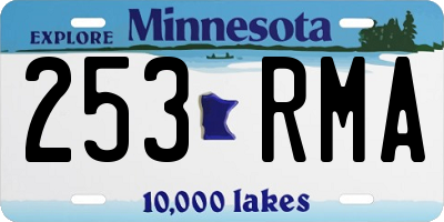 MN license plate 253RMA